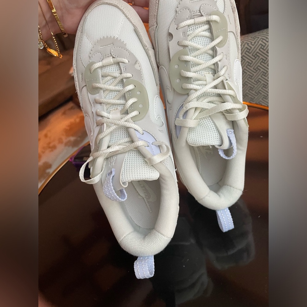 Nike Air Max 90 Futura Triple White (W) Sneakers Athletic Shoes - Picture 7 of 9